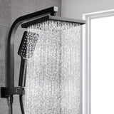 darrahopens Home & Garden > Bathroom Accessories Cefito WELS 8'' Rain Shower Head Set Square Handheld High Pressure Wall Black