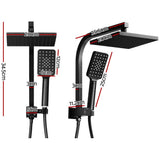 darrahopens Home & Garden > Bathroom Accessories Cefito WELS 8'' Rain Shower Head Set Square Handheld High Pressure Wall Black
