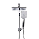 darrahopens Home & Garden > Bathroom Accessories Cefito WELS 8'' Rain Shower Head Set Square Handheld High Pressure Wall Chrome