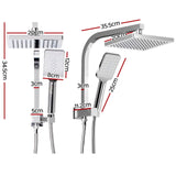 darrahopens Home & Garden > Bathroom Accessories Cefito WELS 8'' Rain Shower Head Set Square Handheld High Pressure Wall Chrome