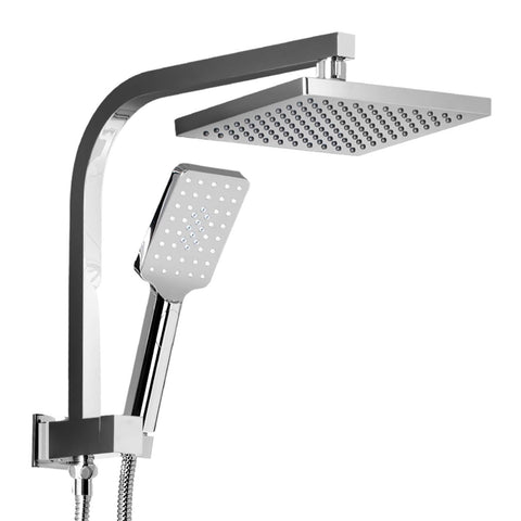 darrahopens Home & Garden > Bathroom Accessories Cefito WELS 8'' Rain Shower Head Set Square Handheld High Pressure Wall Chrome