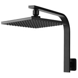darrahopens Home & Garden > Bathroom Accessories Cefito WElS 8'' Rain Shower Head Set Square High Pressure Wall Arm DIY Black