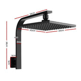 darrahopens Home & Garden > Bathroom Accessories Cefito WElS 8'' Rain Shower Head Set Square High Pressure Wall Arm DIY Black