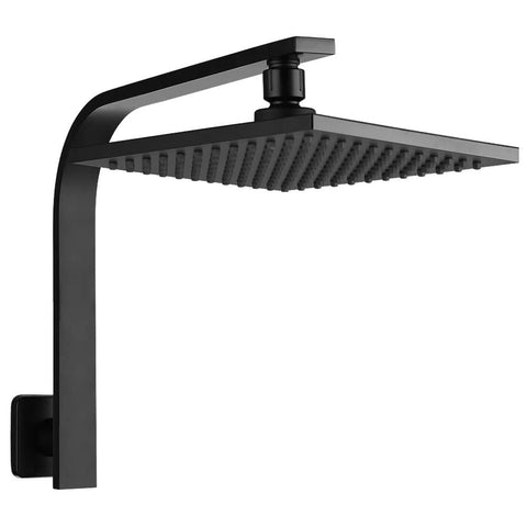darrahopens Home & Garden > Bathroom Accessories Cefito WElS 8'' Rain Shower Head Set Square High Pressure Wall Arm DIY Black