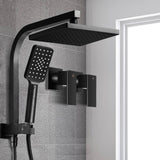 darrahopens Home & Garden > Bathroom Accessories Cefito WELS 8'' Rain Shower Head Taps Square Handheld High Pressure Wall Black