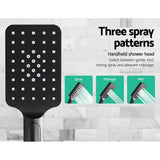darrahopens Home & Garden > Bathroom Accessories Cefito WELS 8'' Rain Shower Head Taps Square Handheld High Pressure Wall Black