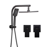 darrahopens Home & Garden > Bathroom Accessories Cefito WELS 8'' Rain Shower Head Taps Square Handheld High Pressure Wall Black
