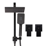 darrahopens Home & Garden > Bathroom Accessories Cefito WELS 8'' Rain Shower Head Taps Square Handheld High Pressure Wall Black