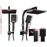 darrahopens Home & Garden > Bathroom Accessories Cefito WELS 8'' Rain Shower Head Taps Square Handheld High Pressure Wall Black
