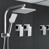 darrahopens Home & Garden > Bathroom Accessories Cefito WELS 8'' Rain Shower Head Taps Square Handheld High Pressure Wall Chrome