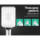 darrahopens Home & Garden > Bathroom Accessories Cefito WELS 8'' Rain Shower Head Taps Square Handheld High Pressure Wall Chrome