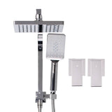 darrahopens Home & Garden > Bathroom Accessories Cefito WELS 8'' Rain Shower Head Taps Square Handheld High Pressure Wall Chrome
