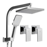 darrahopens Home & Garden > Bathroom Accessories Cefito WELS 8'' Rain Shower Head Taps Square Handheld High Pressure Wall Chrome