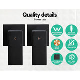darrahopens Home & Garden > Bathroom Accessories Cefito WElS 8'' Rain Shower Head Taps Square High Pressure Wall Arm DIY Black