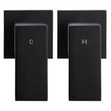 darrahopens Home & Garden > Bathroom Accessories Cefito WElS 8'' Rain Shower Head Taps Square High Pressure Wall Arm DIY Black