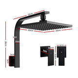 darrahopens Home & Garden > Bathroom Accessories Cefito WElS 8'' Rain Shower Head Taps Square High Pressure Wall Arm DIY Black
