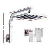 darrahopens Home & Garden > Bathroom Accessories Cefito WElS 8'' Rain Shower Head Taps Square High Pressure Wall Arm DIY Chrome