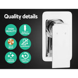 darrahopens Home & Garden > Bathroom Accessories Cefito WELS 9'' Rain Shower Head Mixer Round Handheld High Pressure Wall Chrome