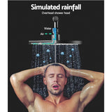 darrahopens Home & Garden > Bathroom Accessories Cefito WELS 9'' Rain Shower Head Set Round Handheld High Pressure Wall Black