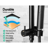 darrahopens Home & Garden > Bathroom Accessories Cefito WELS 9'' Rain Shower Head Set Round Handheld High Pressure Wall Black
