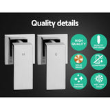 darrahopens Home & Garden > Bathroom Accessories Cefito WELS 9'' Rain Shower Head Taps Round Handheld High Pressure Wall Chrome