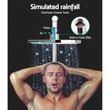 darrahopens Home & Garden > Bathroom Accessories Cefito WELS 9'' Rain Shower Head Taps Round Handheld High Pressure Wall Chrome