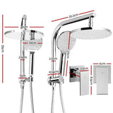 darrahopens Home & Garden > Bathroom Accessories Cefito WELS 9'' Rain Shower Head Taps Round Handheld High Pressure Wall Chrome