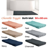 Darrahopens Home & Garden > Bathroom Accessories Chenille Toggle Bath Mat 50 x 80cm Taupe