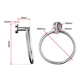 darrahopens Home & Garden > Bathroom Accessories Classic Chrome Towel Bar Rail Ring Bathroom