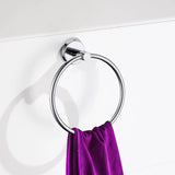 darrahopens Home & Garden > Bathroom Accessories Classic Chrome Towel Bar Rail Ring Bathroom