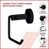 darrahopens Home & Garden > Bathroom Accessories Classic Toilet Paper Holder Matte Black Finish
