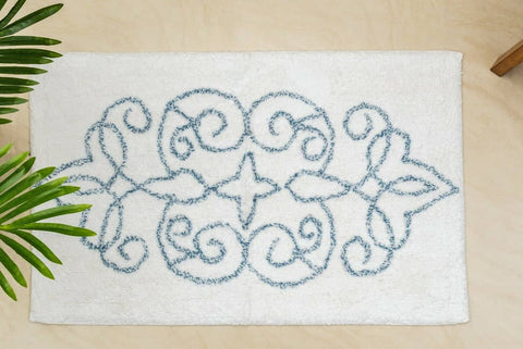 darrahopens Home & Garden > Bathroom Accessories Cotton Medallion Tufted Non Slip Jacquard Bath mat