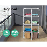 Darrahopens Home & Garden > Bathroom Accessories Devanti Electric Heated Towel Clothes Rail Rack Airer Dryer Warmer Stand 300W