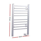 darrahopens Home & Garden > Bathroom Accessories Devanti Electric Heated Towel Rail Rails Warmer Rack Aluminium 10 Bars