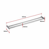 darrahopens Home & Garden > Bathroom Accessories Double Towel Rail Grade 304 Stainless Steel 620mm