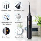 Darrahopens Home & Garden > Bathroom Accessories Electric Ultrasonic Dental Tartar Plaque Calculus Tooth Remover Set Kits Cleaner with LED Screen