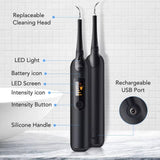 Darrahopens Home & Garden > Bathroom Accessories Electric Ultrasonic Dental Tartar Plaque Calculus Tooth Remover Set Kits Cleaner with LED Screen