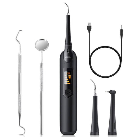 Darrahopens Home & Garden > Bathroom Accessories Electric Ultrasonic Dental Tartar Plaque Calculus Tooth Remover Set Kits Cleaner with LED Screen