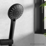 Darrahopens Home & Garden > Bathroom Accessories Handheld Shower Head 4.5" High Pressure 5 Modes Poweful Round Black