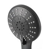 Darrahopens Home & Garden > Bathroom Accessories Handheld Shower Head 4.5" High Pressure 5 Modes Poweful Round Black