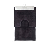 Darrahopens Home & Garden > Bathroom Accessories J.Elliot Home Home 2000GSM 2 Pce Dawson 100% Cotton Bath Mat Set Charcoal