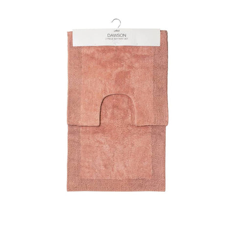 Darrahopens Home & Garden > Bathroom Accessories J.Elliot Home Home 2000GSM 2 Pce Dawson 100% Cotton Bath Mat Set Clay Pink