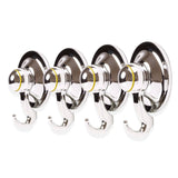 darrahopens Home & Garden > Bathroom Accessories KiahLoc 4PC Chrome 72mm Suction Hook Removable
