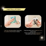 darrahopens Home & Garden > Bathroom Accessories KiahLoc 4PC White 72mm Suction Hook Removable