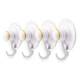 darrahopens Home & Garden > Bathroom Accessories KiahLoc 4PC White 72mm Suction Hook Removable