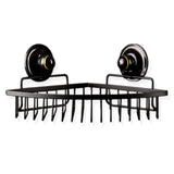 darrahopens Home & Garden > Bathroom Accessories KiahLoc Black Medium Corner Basket Removable Suction