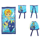 Darrahopens Home & Garden > Bathroom Accessories Kids Beach Towel N Bag Dolphin