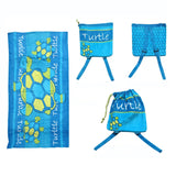 Darrahopens Home & Garden > Bathroom Accessories Kids Beach Towel N Bag Turtle