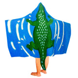 Darrahopens Home & Garden > Bathroom Accessories Kids Cotton Velour Beach Cape Crocodile