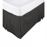 Darrahopens Home & Garden > Bathroom Accessories KINGDOM Box Pleated Valance Black - KING SINGLE